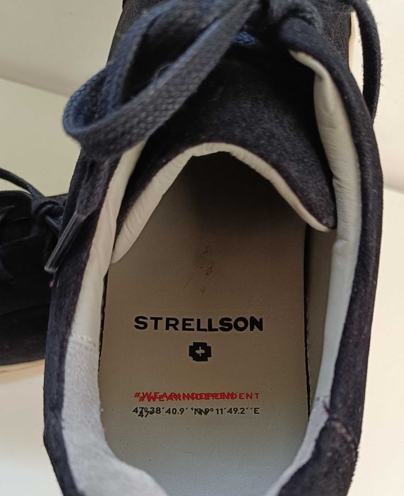 Pantofi sport casual 42 premium Strellson NOI piele naturala moale