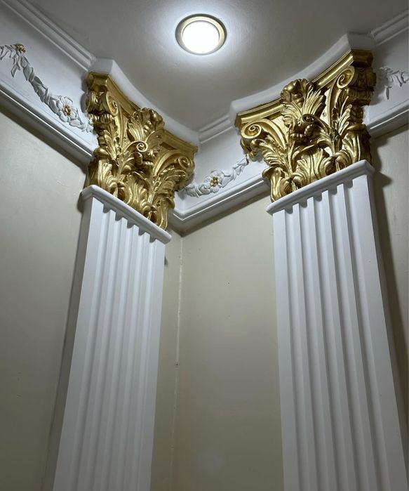 Декорация под золото краской и паталю