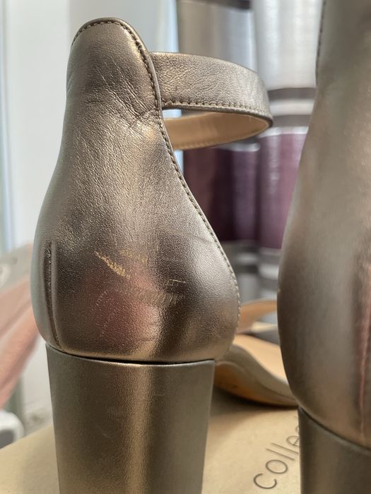 Sandale piele naturala argintie Clarks