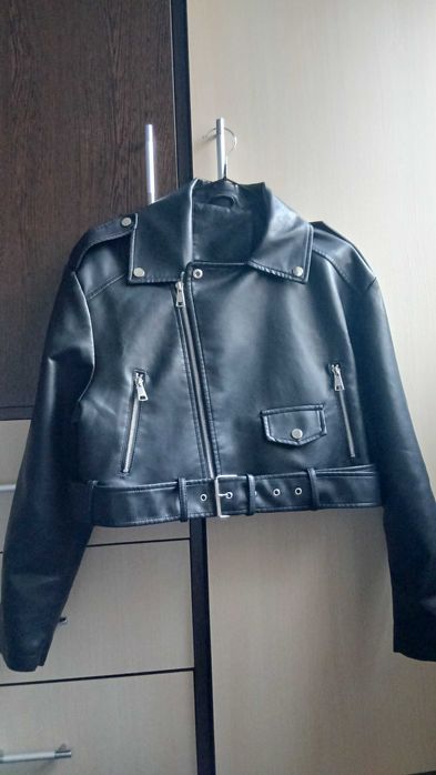 Geacă damă din piele artificială —stil biker