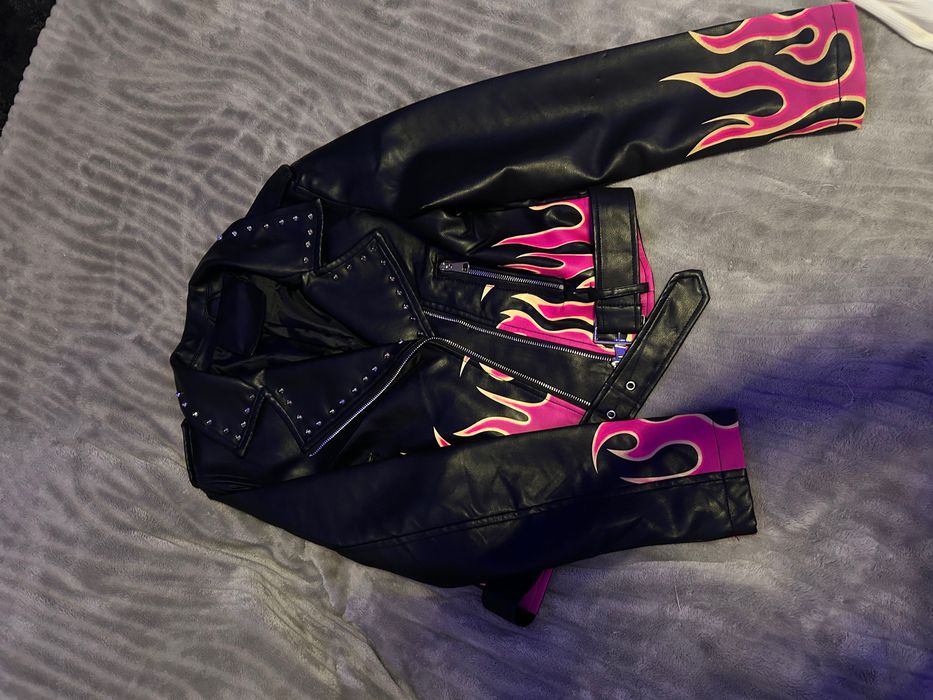 Черно кожено яке s/m размер