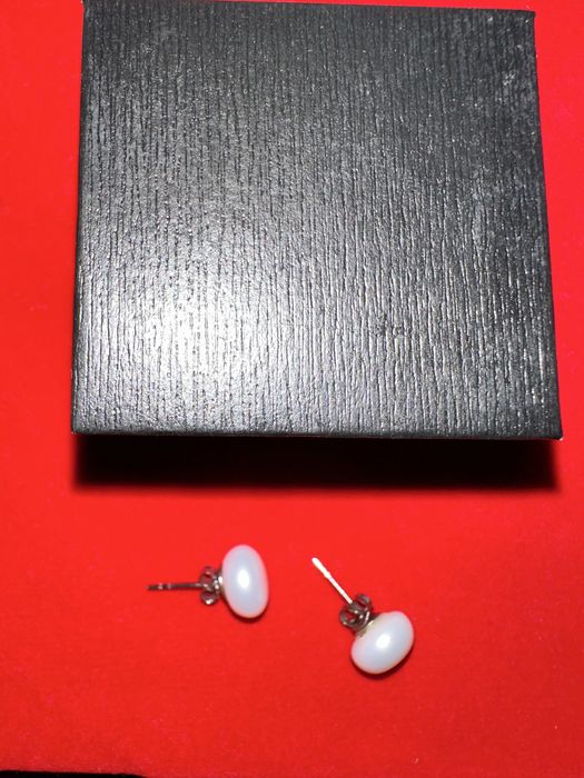 Серьги с жемчугом из серебра