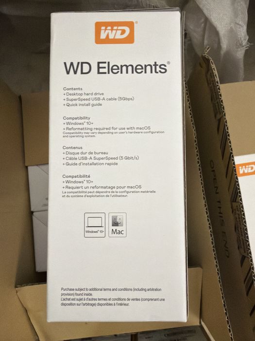 Hdd extern wd elements 18tb nou sigilat