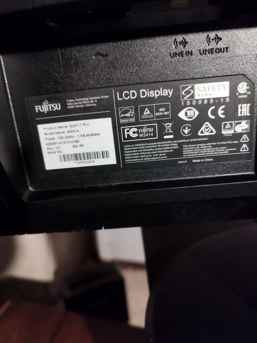 Monitor LED Fujitsu E24T-7 Pro (24 inch), Full HD, Boxe integrate