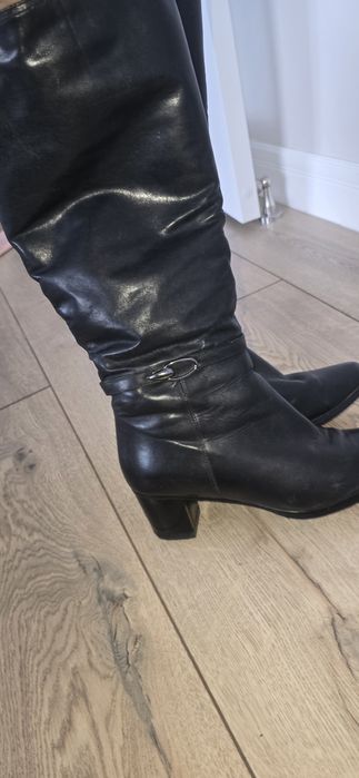 Зимний сапоги кожанный