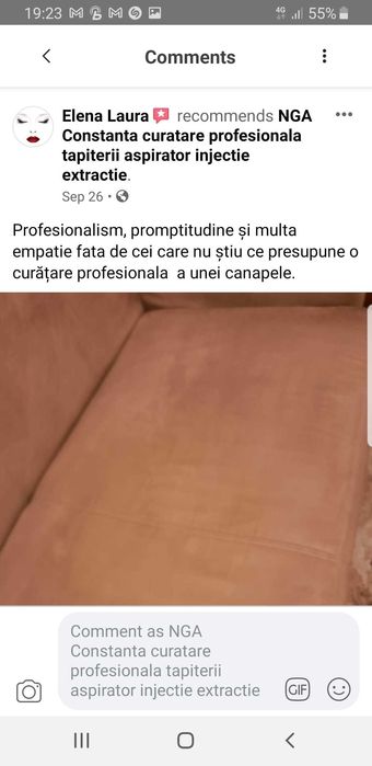 Curatare canapele saltele coltar canapea saltea mocheta tapiterie