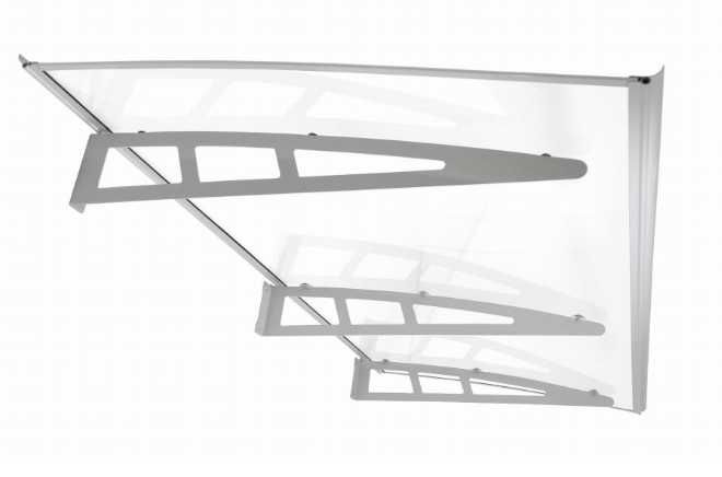 Copertină VIVIEN PRO Alu Plexiglas de ușă 120x80 - 270x100 cm marchiză