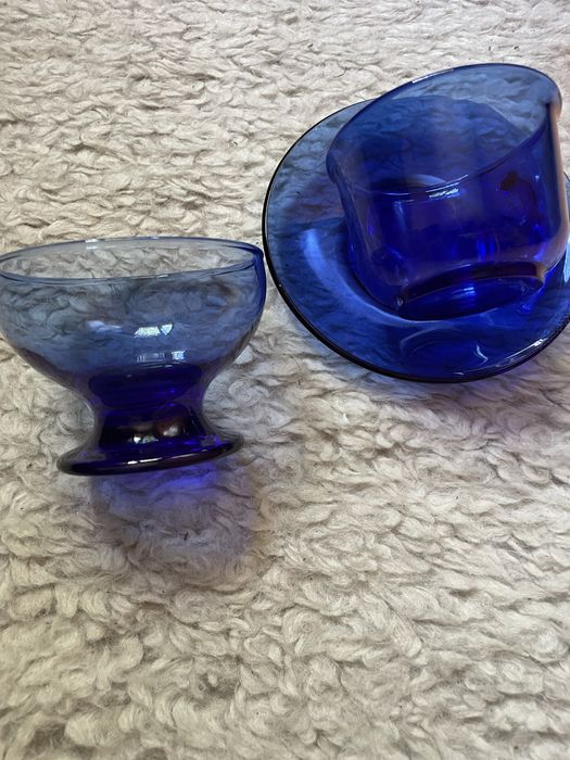 Vand servicii ceai, cafea, servicii inghetata sticla albastra