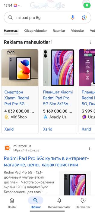 Mi Pad Pro 5g 256/16