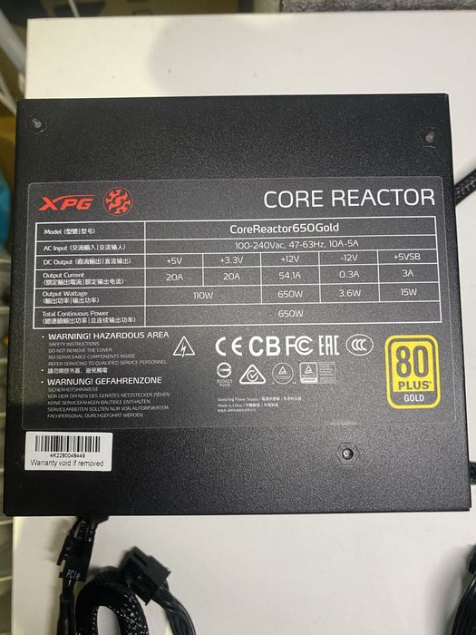 Блок питания XPG Core Reactor 650w 80+ GOLD