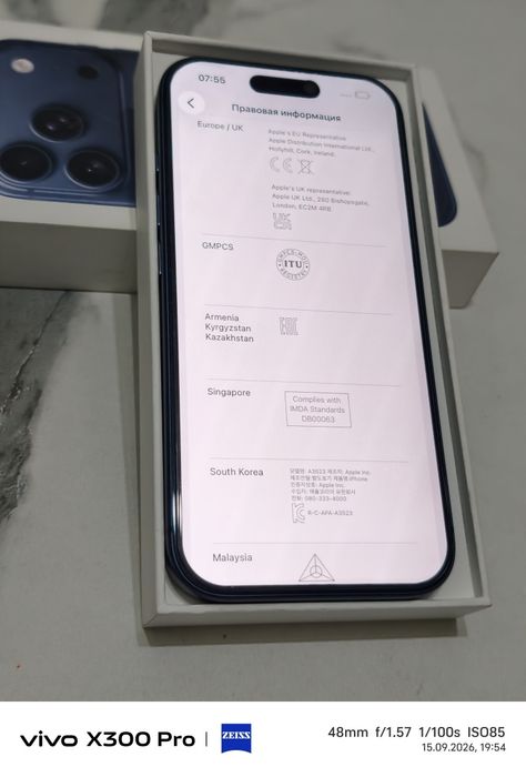 iPhone 17 Pro 256 gb ёмкость 100 цикл 80 EAC