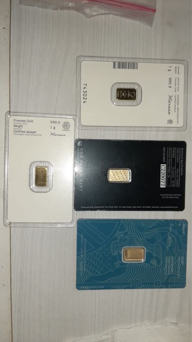 Vand Lingouri 1 gr 24k cu Certificat