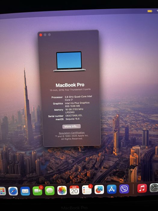 Macbook pro 13” 2019