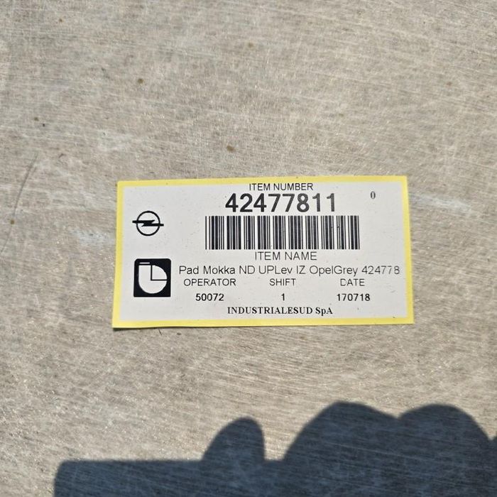 Plafon interior - tapiterie plafon Opel Mokka X