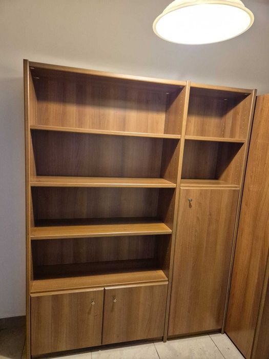 Mobila hol / bibliotecă Neoset din lemn – stare foarte bună