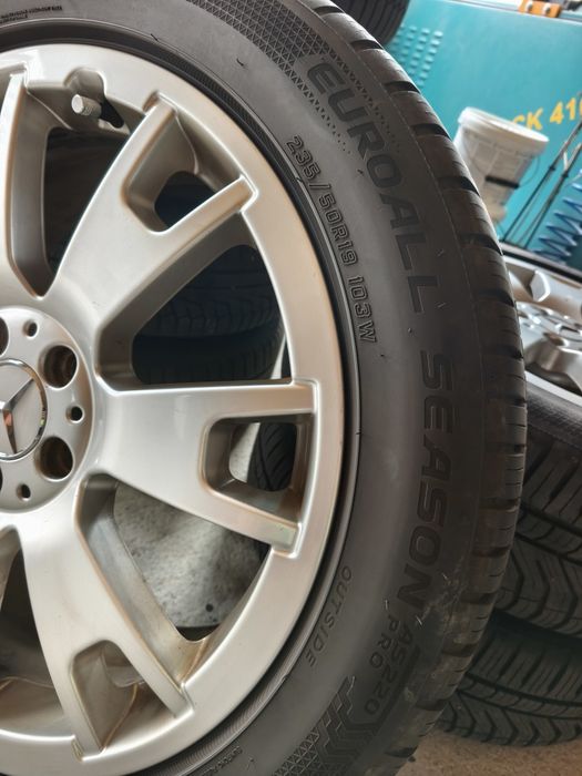 Roti jante originale Mercedes GLK cu anvelope Falken EuroALL Season AS220 PRO 235 50 17 DOT 2025