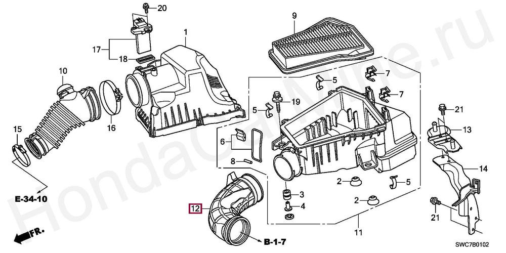 Въздуховод гофре Хонда CR-V Honda CR-V 2.2 I-DTEC 2014