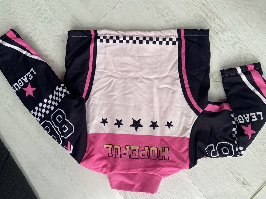 Ново детско късо мото яке за момиче, 7 г.