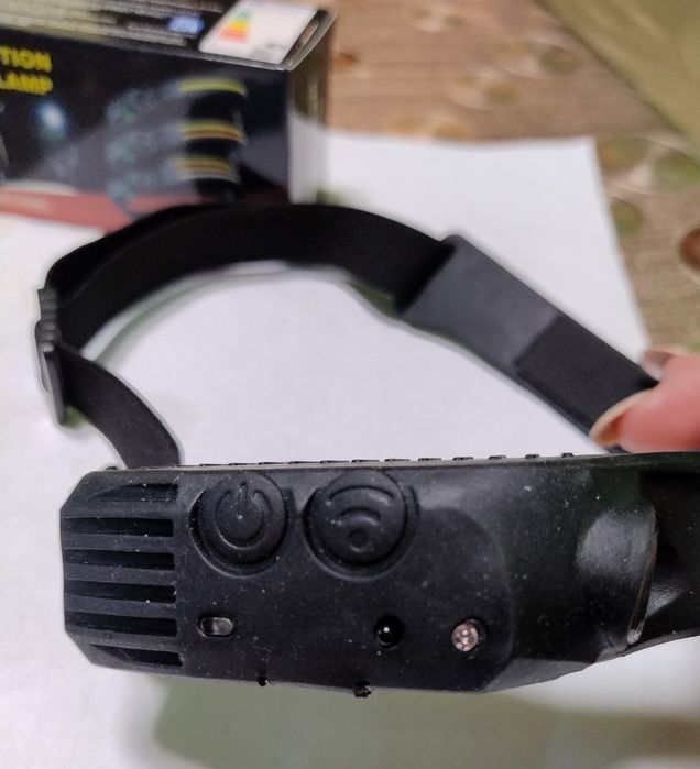 LED Челник с два вида светлини и сензор за движение и usb charger