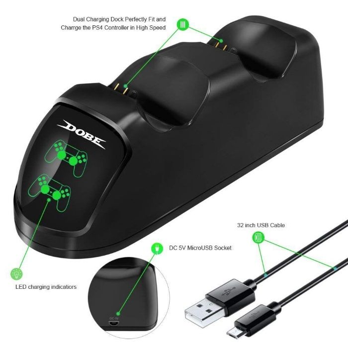 Dock incarcator dual controller maneta PlayStation 4 PS4 / Slim / Pro