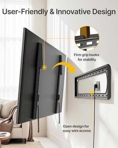 Нова Фиксирана стенна стойка за голям ТВ до 120" VESA 900x600 136кг