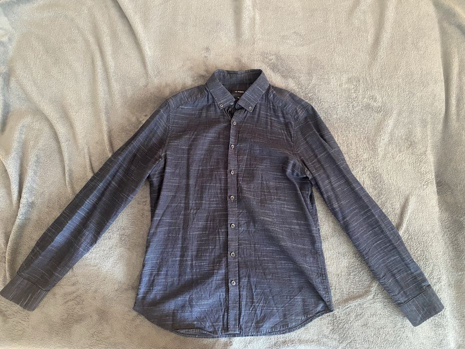 Мъжка синкава стилна риза