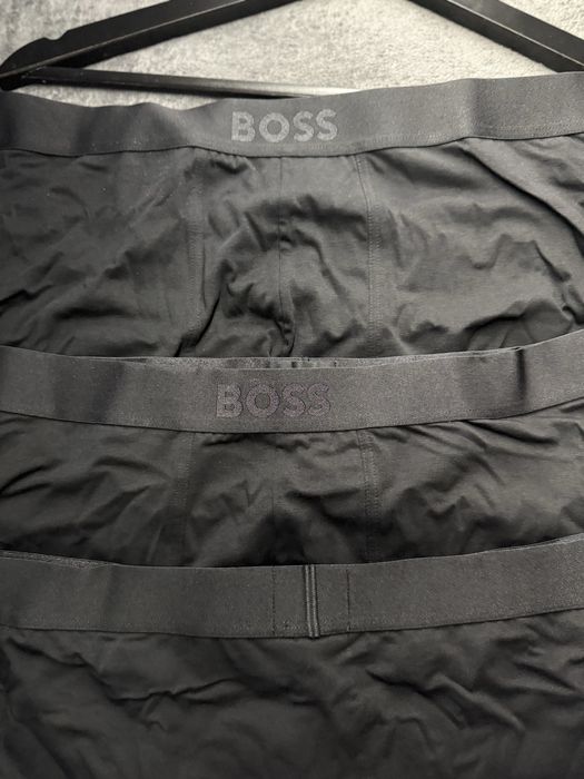 BOSS set 3 boxeri bumbac organic culoare negru marimea M noi