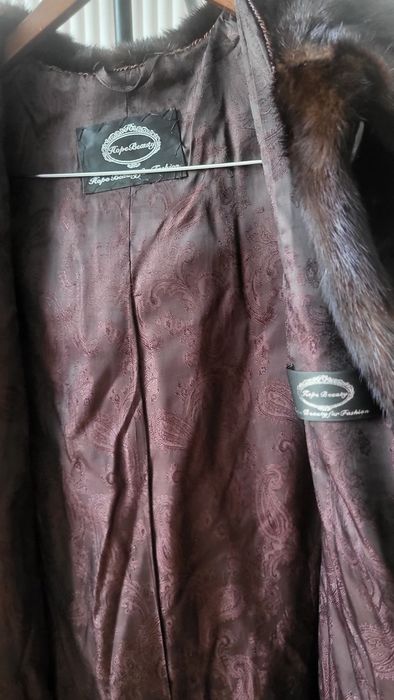 Норковая шуба коричневая