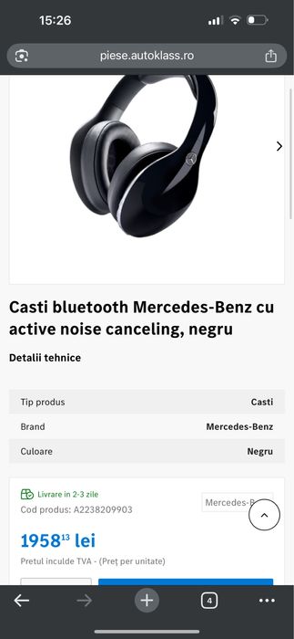 Casti bluetooth gaming mercedes