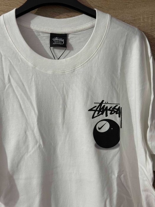 Tricou Stussy x Nike Alb 8ball marimea S
