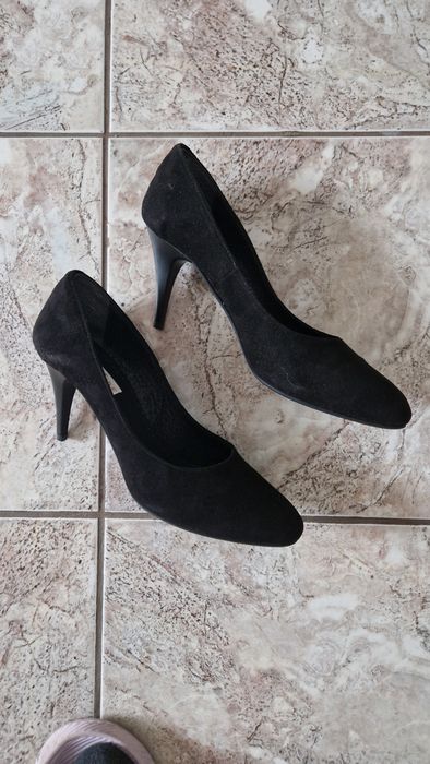Pantofi dama din piele naturala intoarsa