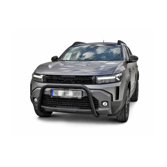 Bullbar auto fata negru mat compatibil Dacia Duster III 2024-> cu kit montaj Cod: 6166D3
