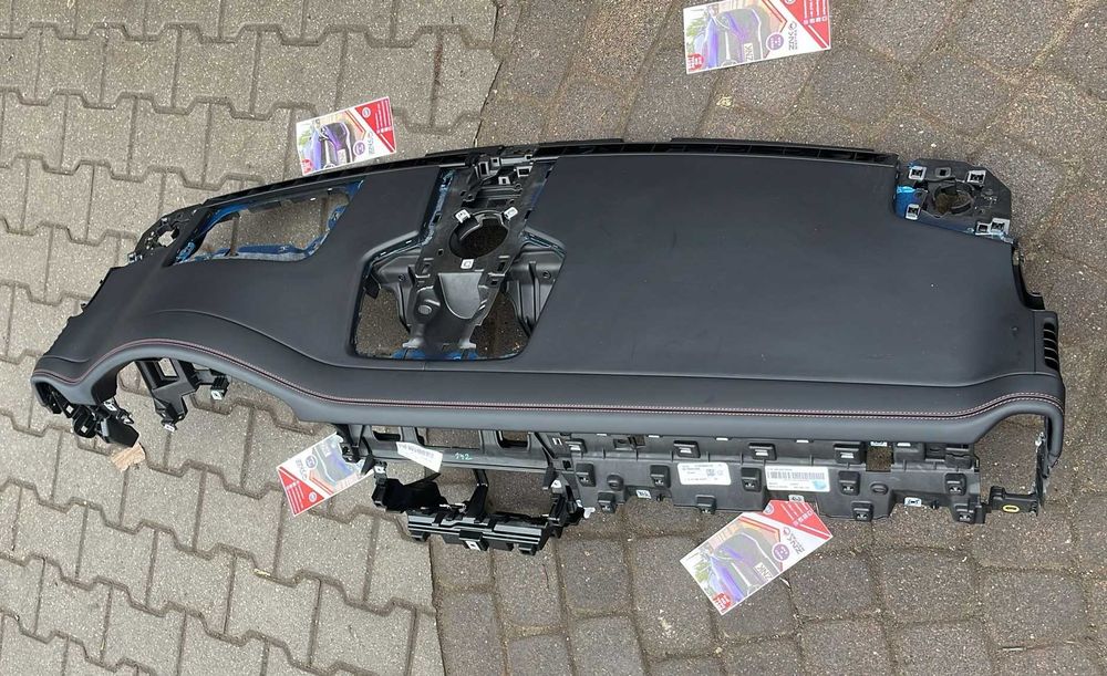 Porsche Cayenne 9Y - plansa bord HUD - cusatura rosie - kit airbag