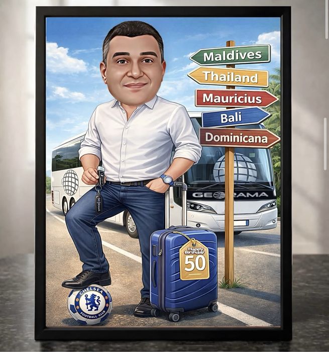 Карикатури,Шарж,Портрети - с подарък рамка