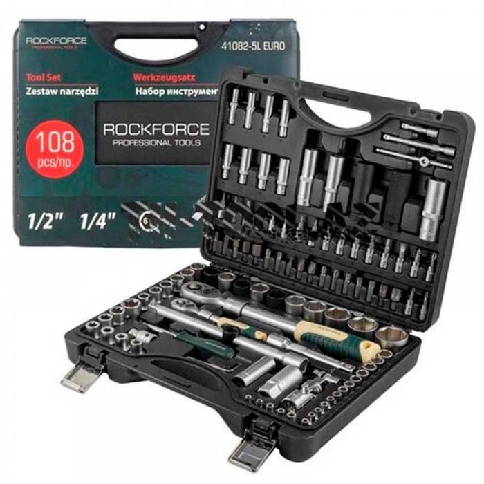 Гедоре 108 части 1/2'' и 1/4'' RockForce