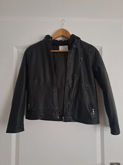 Geaca biker cu efect de piele, Zara, copii 10 ani