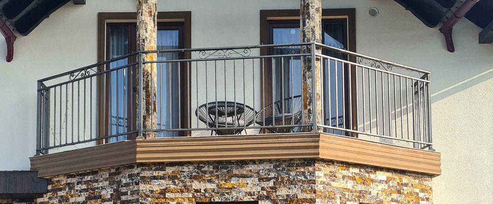 Vand balustrada balcon din fier gri antracit