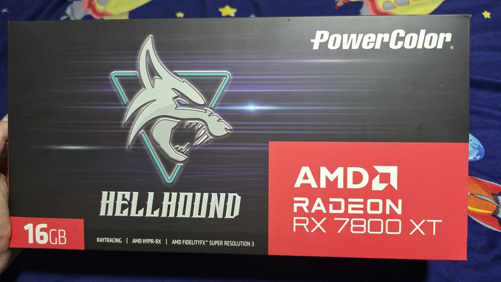 PowerColor RX 7800 XT Hellhound 16GB GDDR6 - Impecabilă, sigiliu intact.