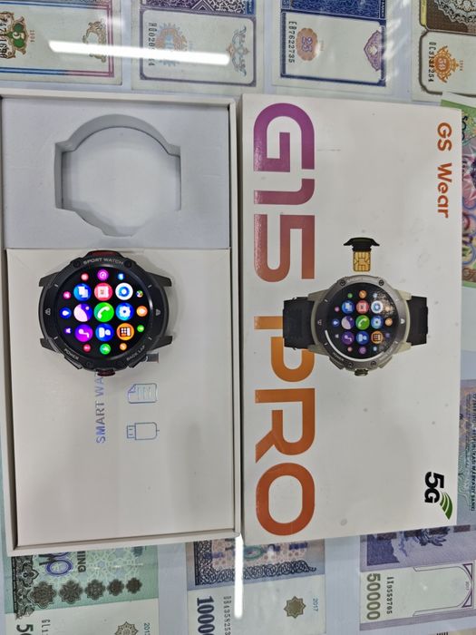 GS wear G 15 pro soat amoled ekran android sim kartali pley market bor