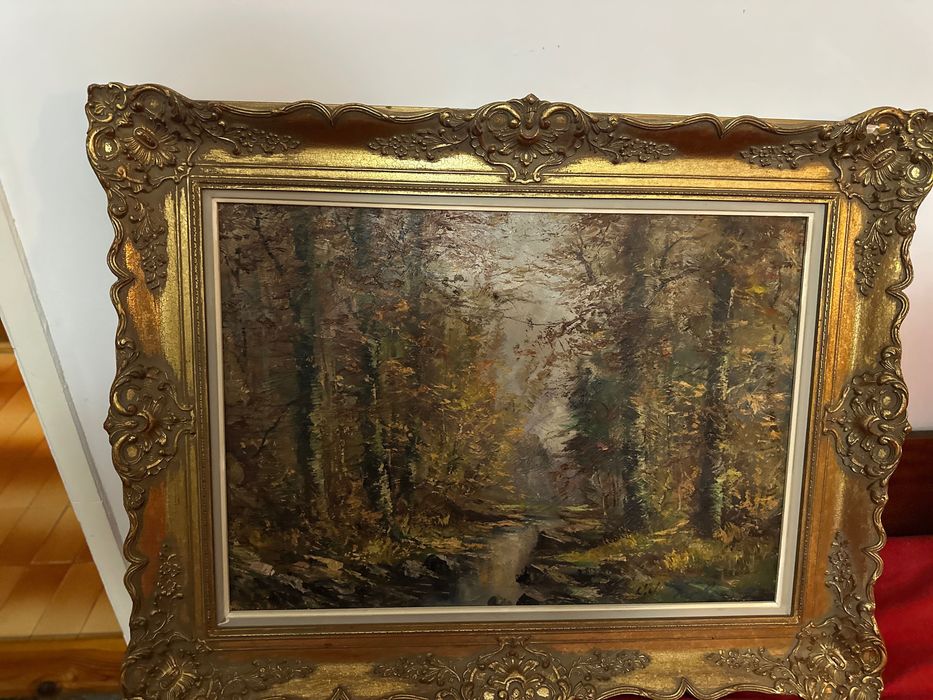 Оригинална маслена картина с горски пейзаж