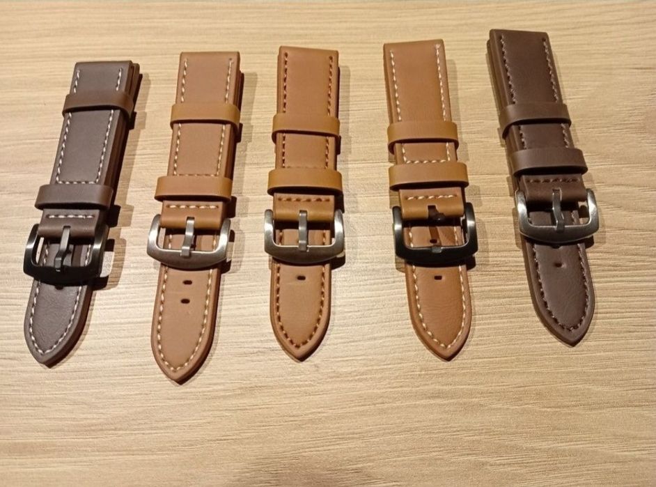 curea ceas piele naturala maro inchis deschis negru 24 mm 24mm noua