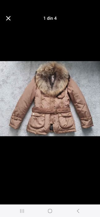 Geaca HOX guler blana naturala umplutura puf