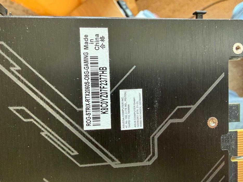 Видеокарта ASUS ROG Strix GeForce RTX 2060 SUPER 8GB