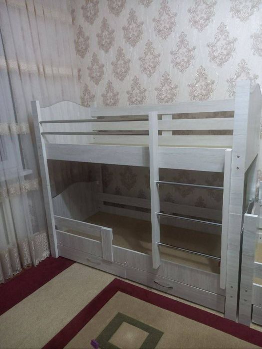 Мебель лофт Икки кишилик кровать.