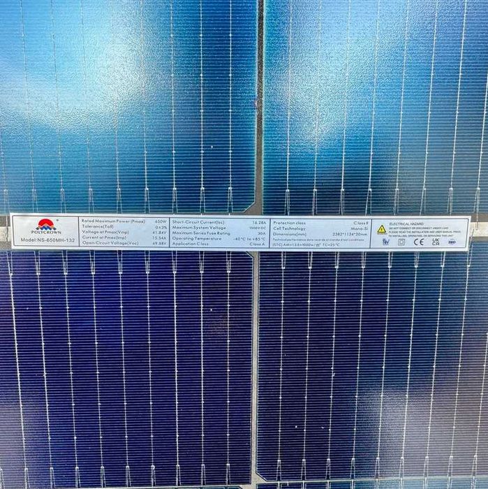 Panou Fotovoltaic 650W Monocristalin Bifacial N-Type Polycrown NS-650MH-132 Eficiență Ridicată