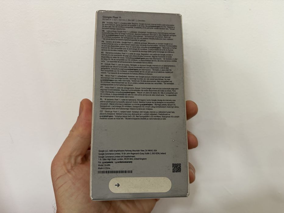 Google Pixel 11, 256 gb, 12 gb ram, 5G, Obsidian, nou la cutie