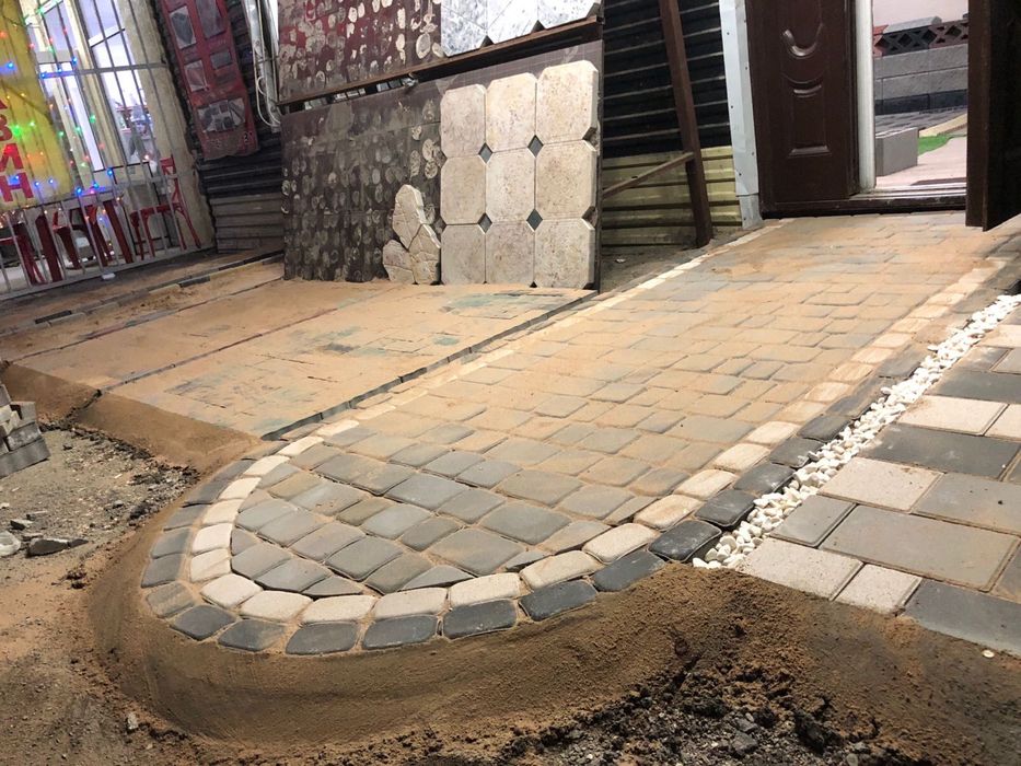 Укладка брусчатки