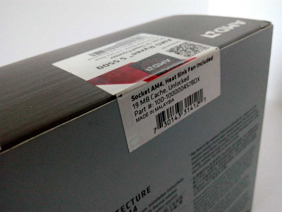 AMD Ryzen 5 5500  запечатанный + кулер AMD  (BOX версия)