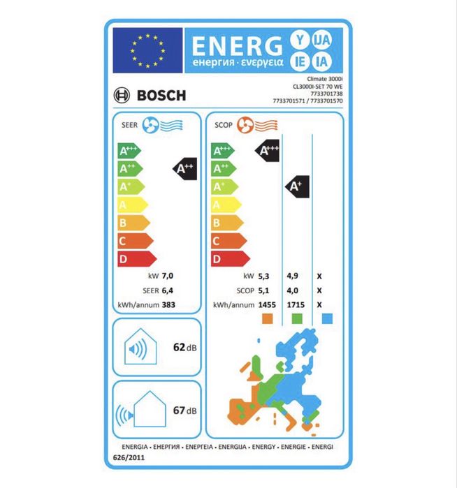 Aer Conditionat BOSCH 6000i 18000 BTU A+++/A++ NOU SIGILAT&kit inst