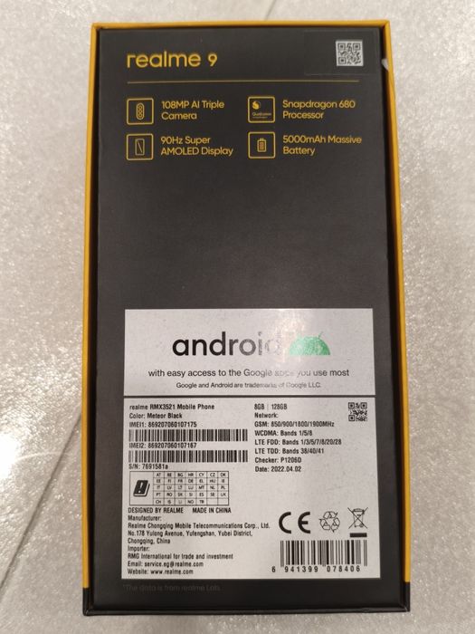 Продам смартфон Realme 9